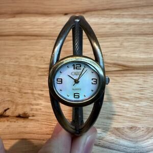 CATC Mother of Pearl Dial Cuff Bracelet Watch Quartz Japan Movement Women’s